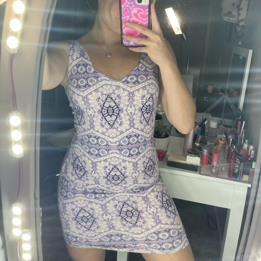 Purple mini dress